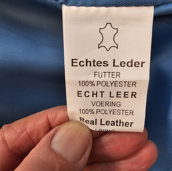 Malik's NWT blue sheepskin leather blazer/jacket - Picture 5 of 6